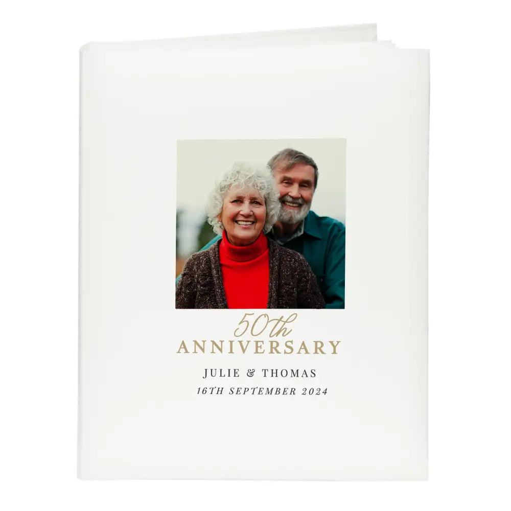 Photo Frames, Albums and Guestbooks Personalised Photo Upload 50th Anniversary Traditional Photo Album