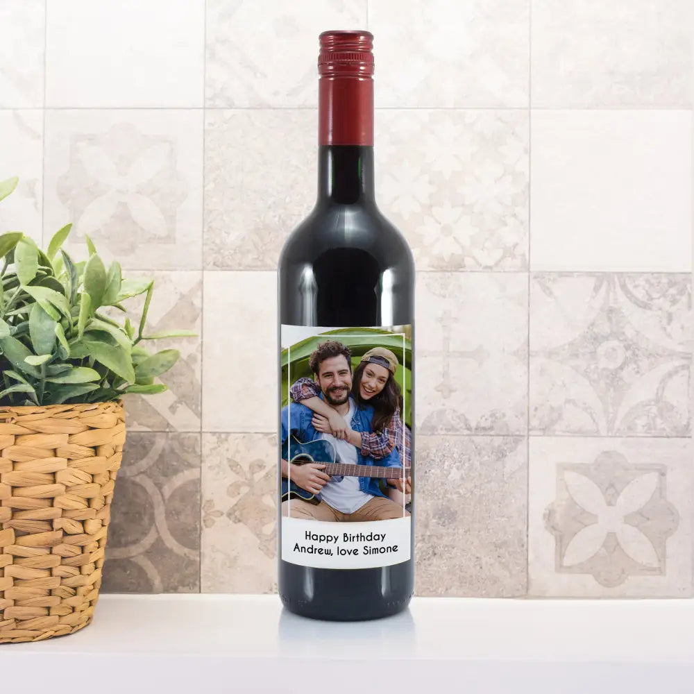 Alcohol Personalised Photo Upload Red Wine