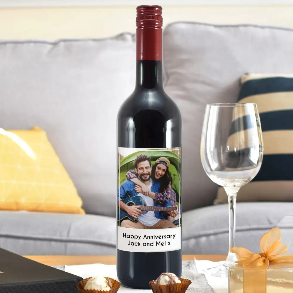 Alcohol Personalised Photo Upload Red Wine