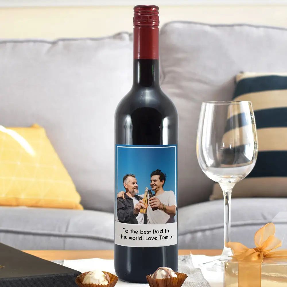 Alcohol Personalised Photo Upload Red Wine