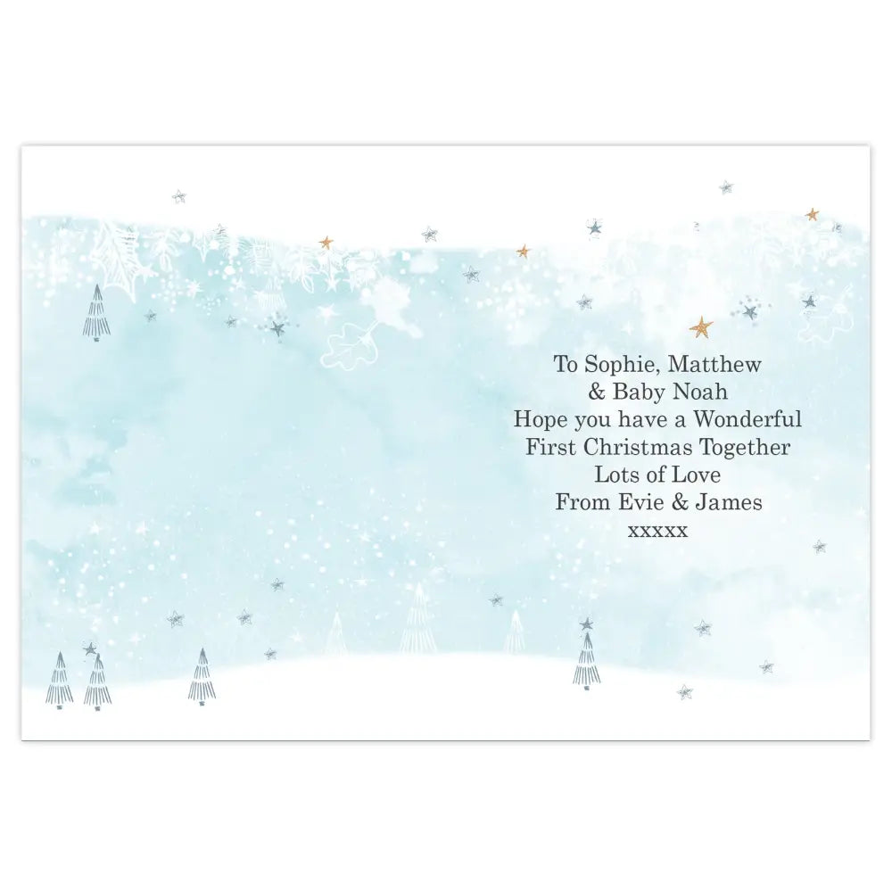 Greetings Cards Personalised Polar Bear '1st Christmas As A Family' Card