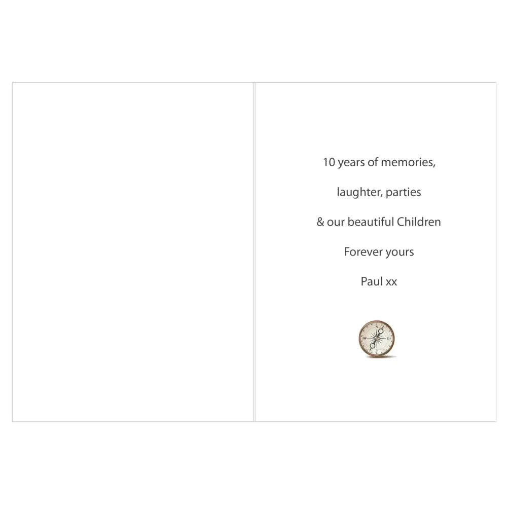 Greetings Cards Personalised Present Day Map Compass Card