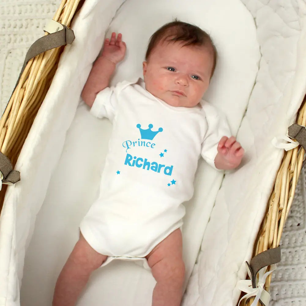 Clothing Personalised Prince Baby Vest