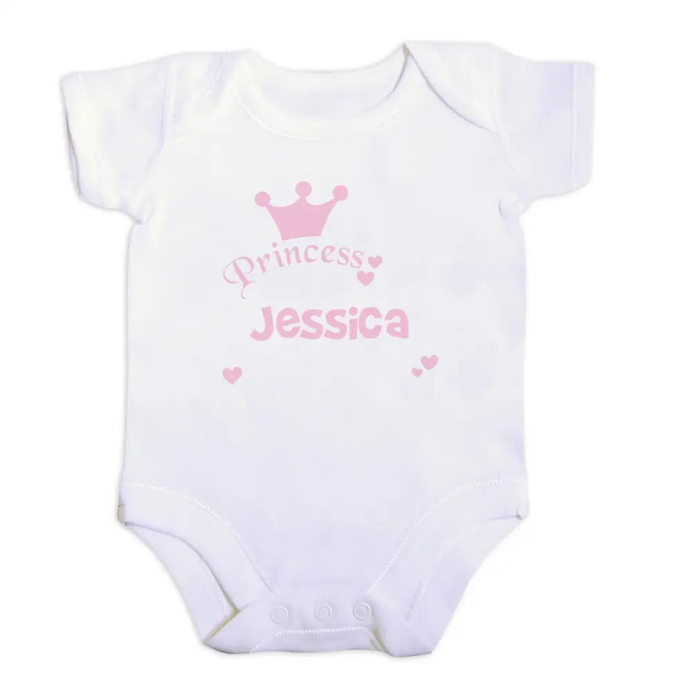 Clothing Personalised Princess Baby Vest