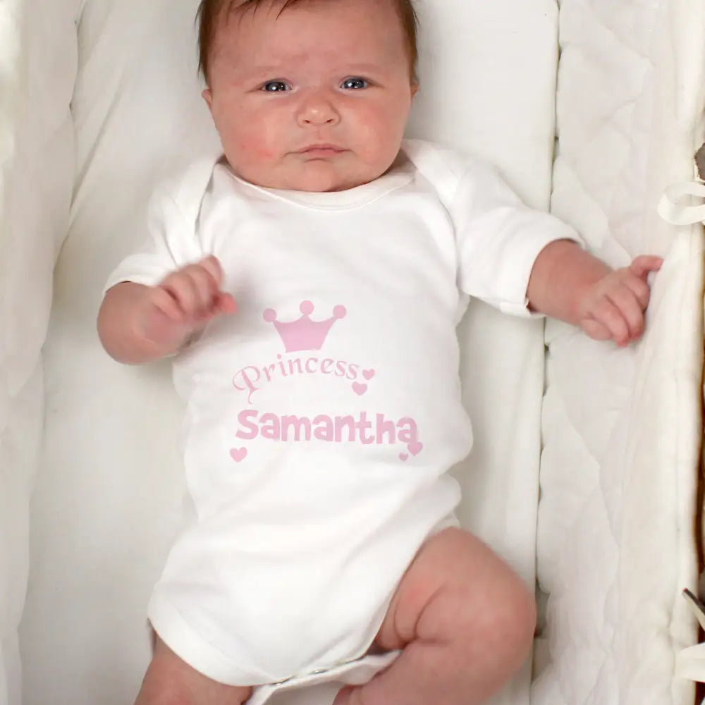 Clothing Personalised Princess Baby Vest
