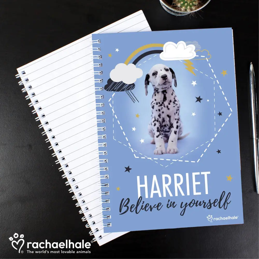 Stationery & Pens Personalised Rachael Hale Dalmatian A5 Notebook