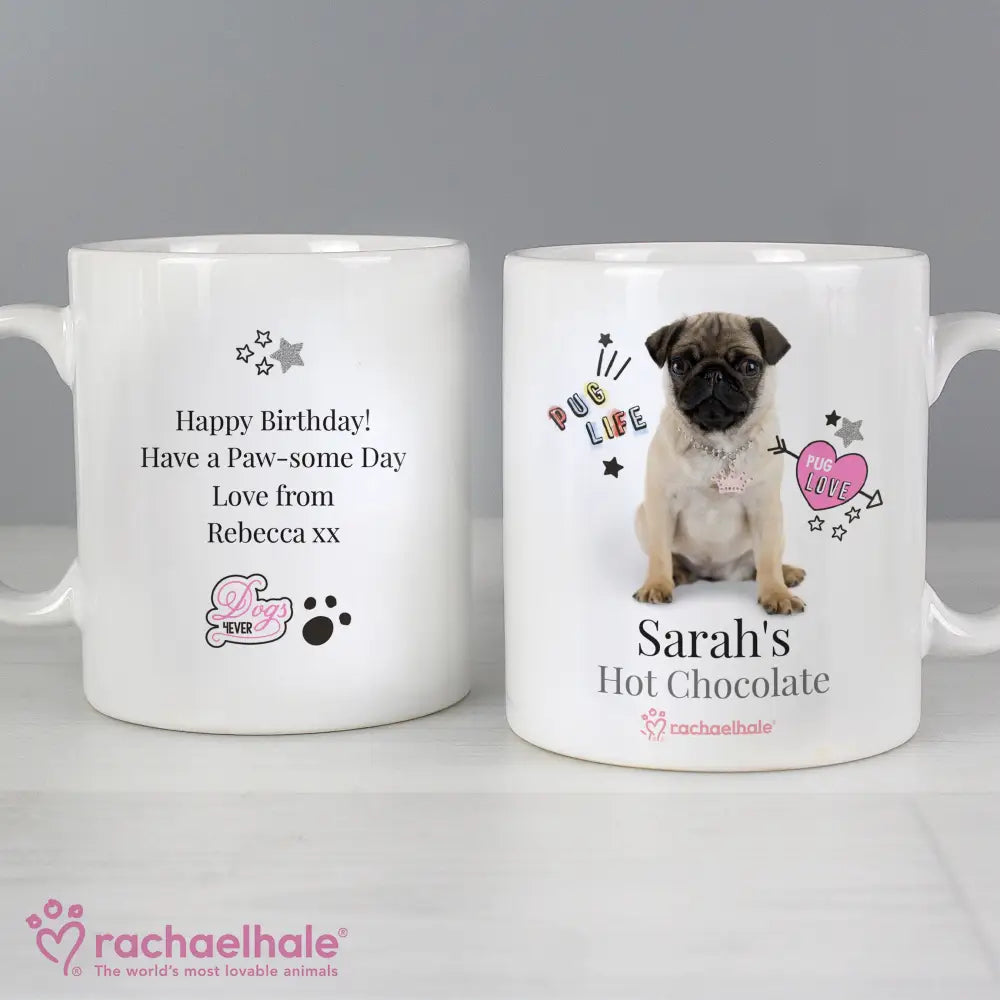 Mugs Personalised Rachael Hale Doodle Pug Mug