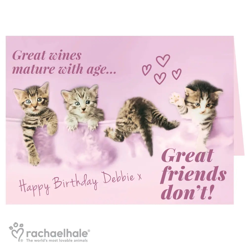 Greetings Cards Personalised Rachael Hale 'Great Friends' Card
