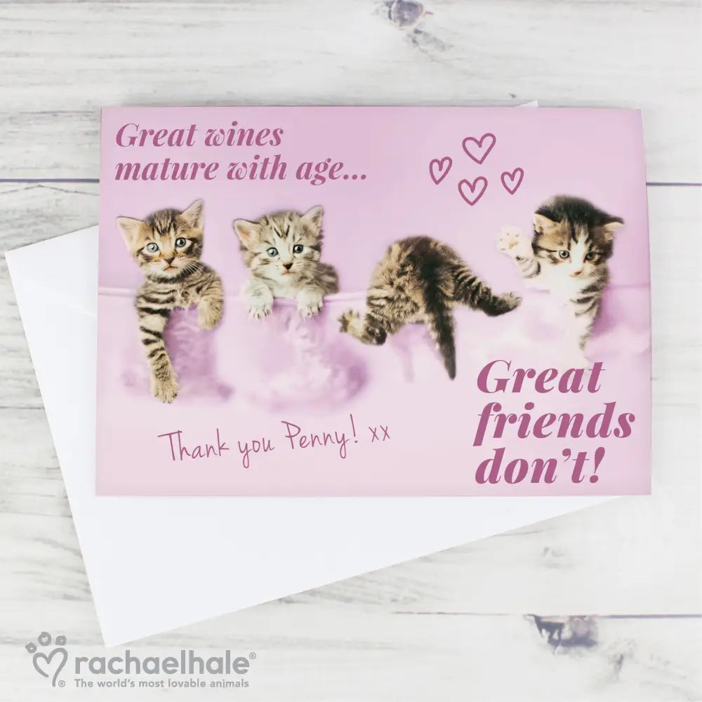 Greetings Cards Personalised Rachael Hale 'Great Friends' Card