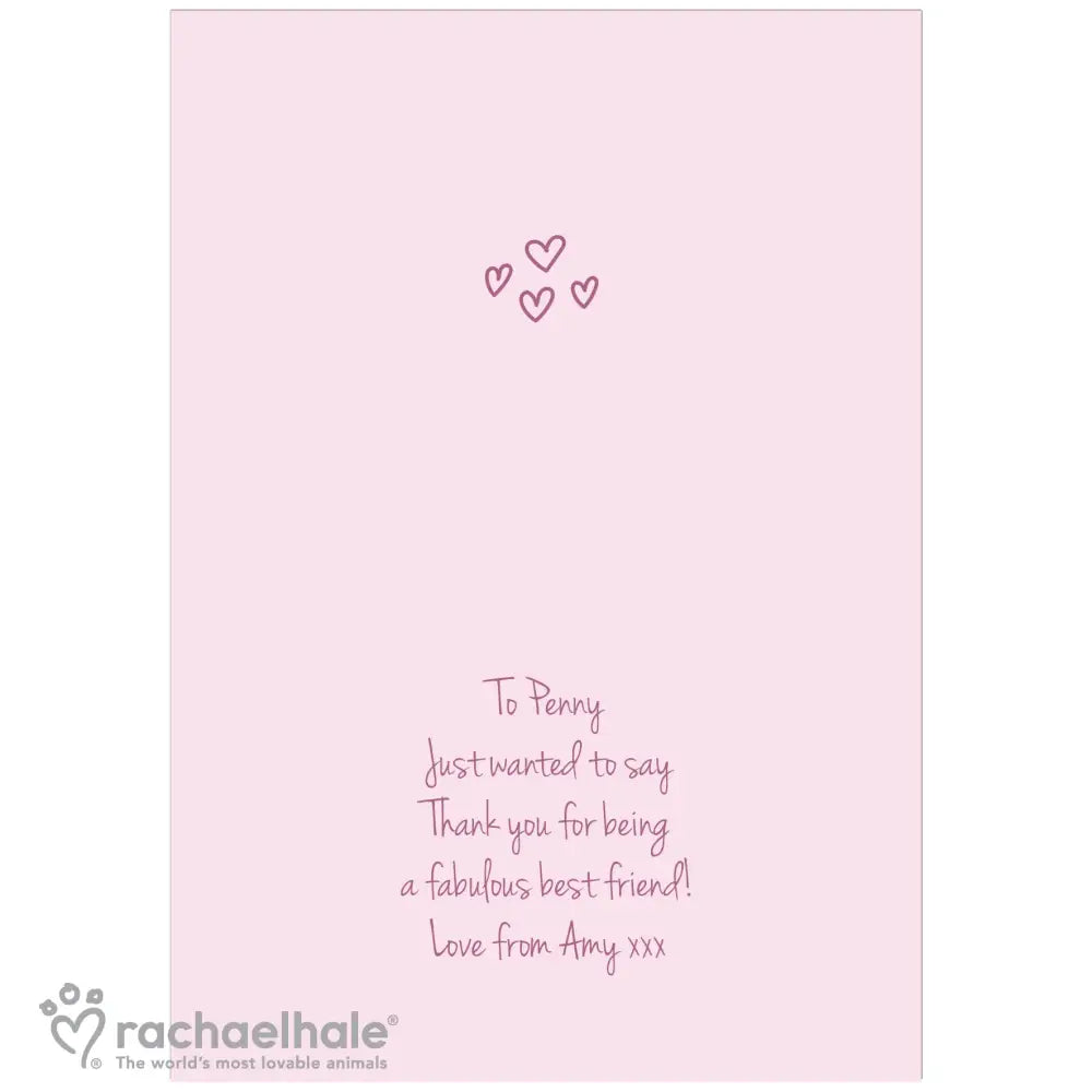Greetings Cards Personalised Rachael Hale 'Great Friends' Card
