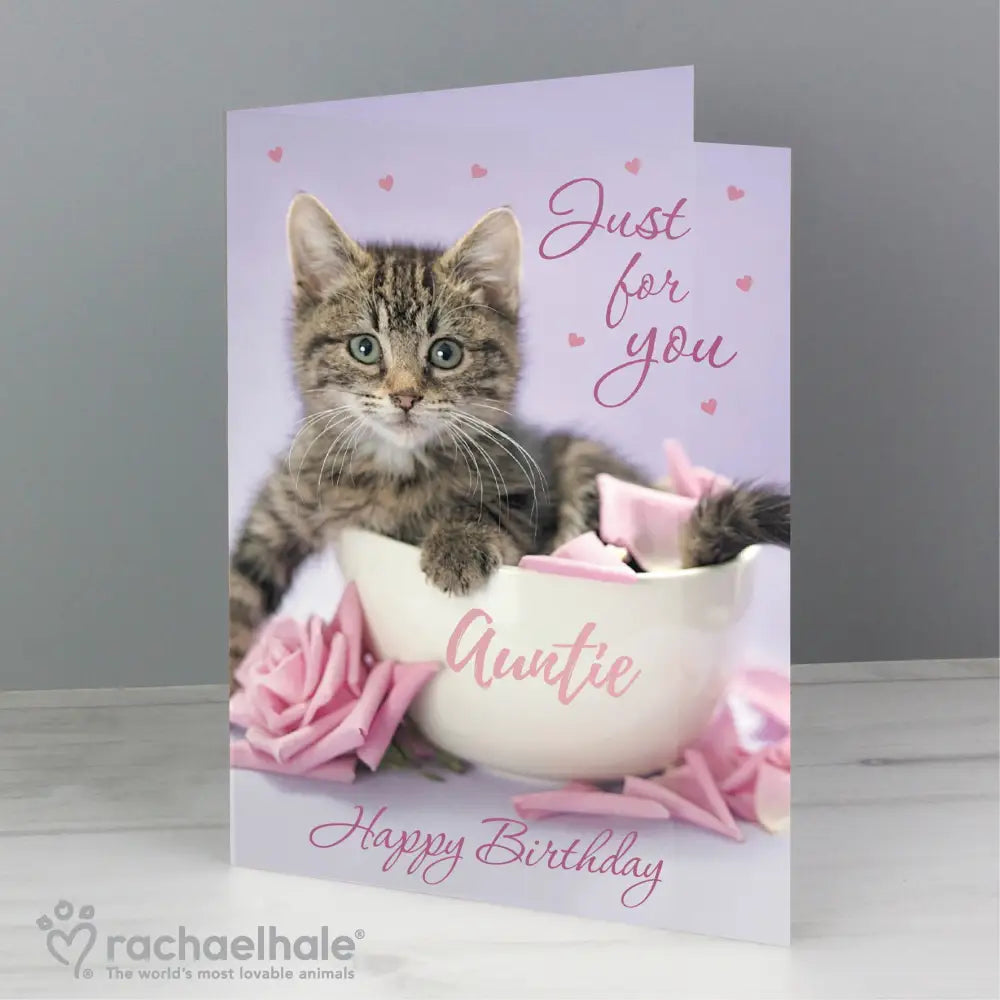 Greetings Cards Personalised Rachael Hale 'Just for You' Kitten Card