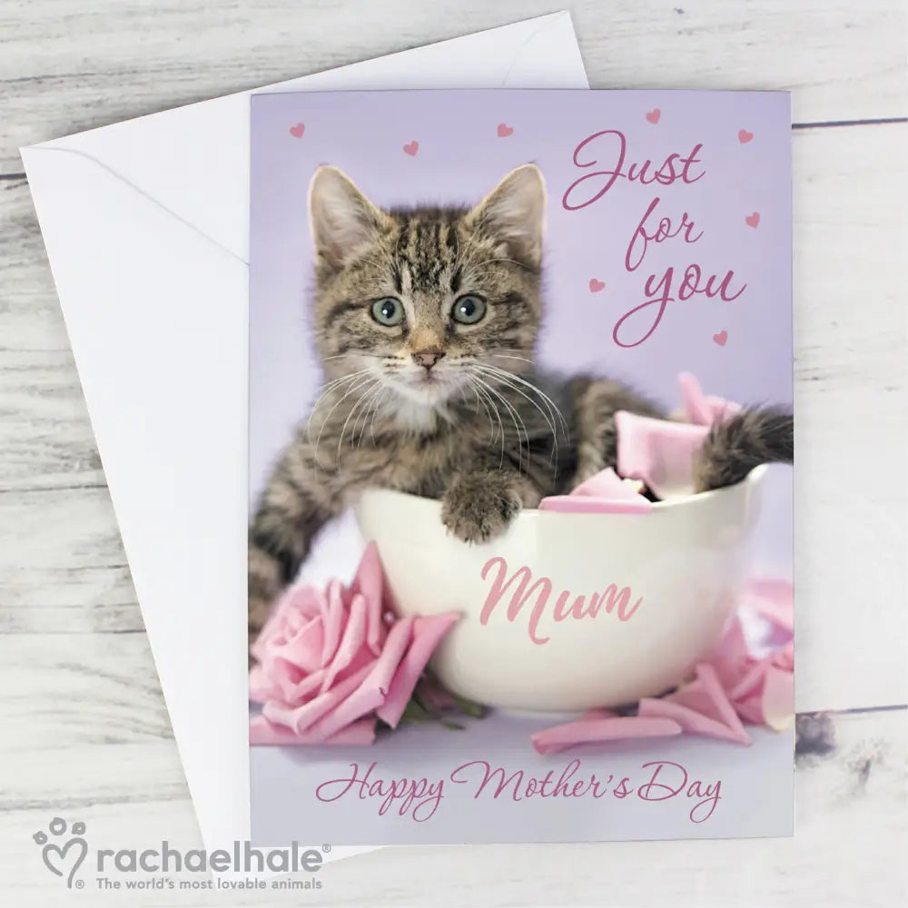 Greetings Cards Personalised Rachael Hale 'Just for You' Kitten Card