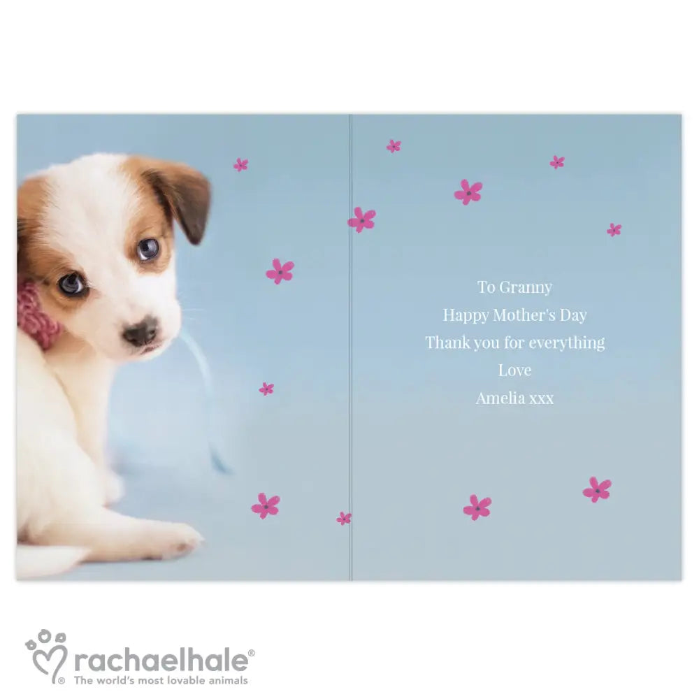 Greetings Cards Personalised Rachael Hale 'Just for You' Puppy Card