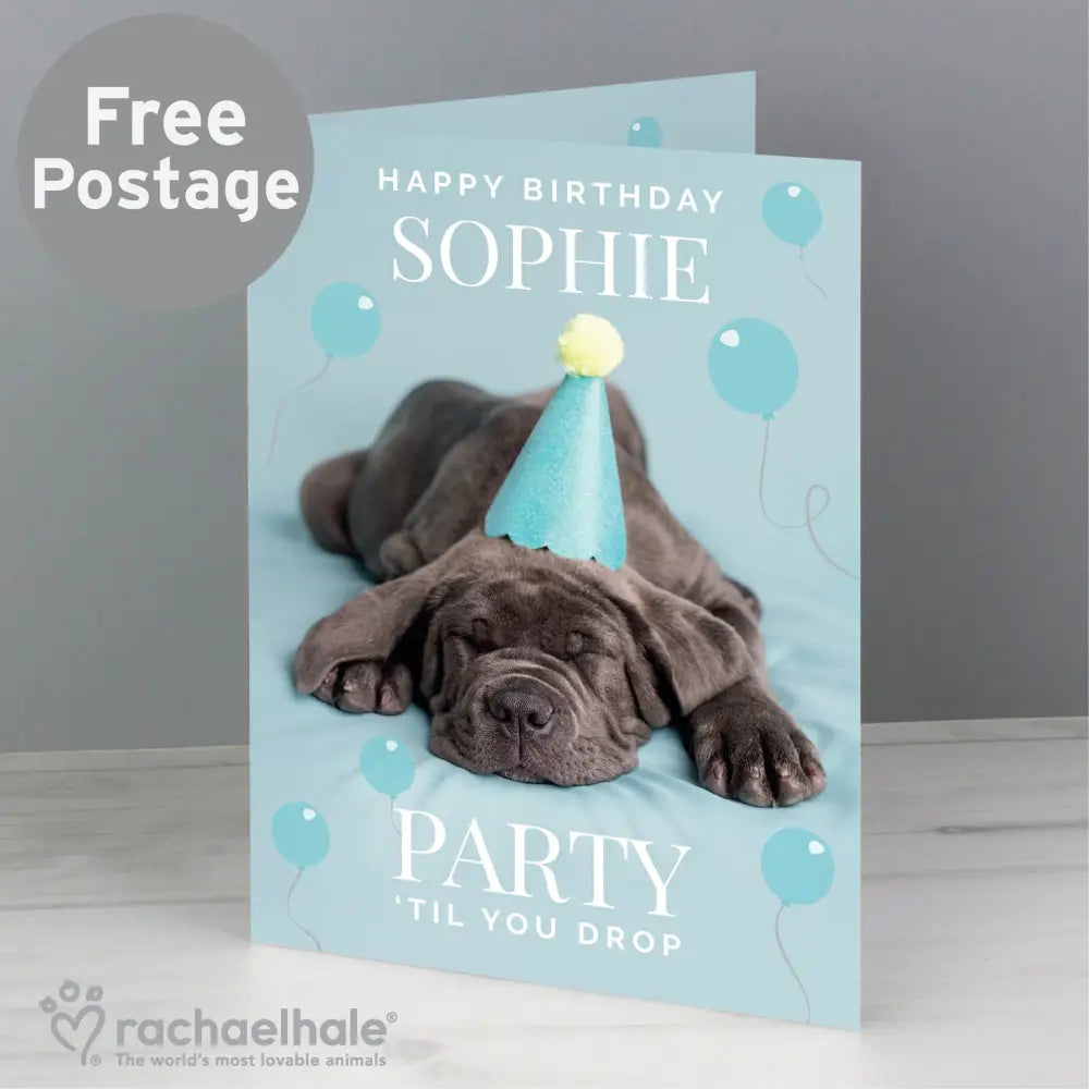 Greetings Cards Personalised Rachael Hale 'Party 'Til You Drop' Card