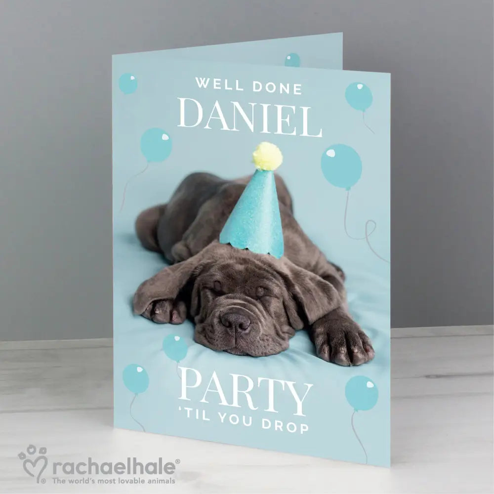 Greetings Cards Personalised Rachael Hale 'Party 'Til You Drop' Card