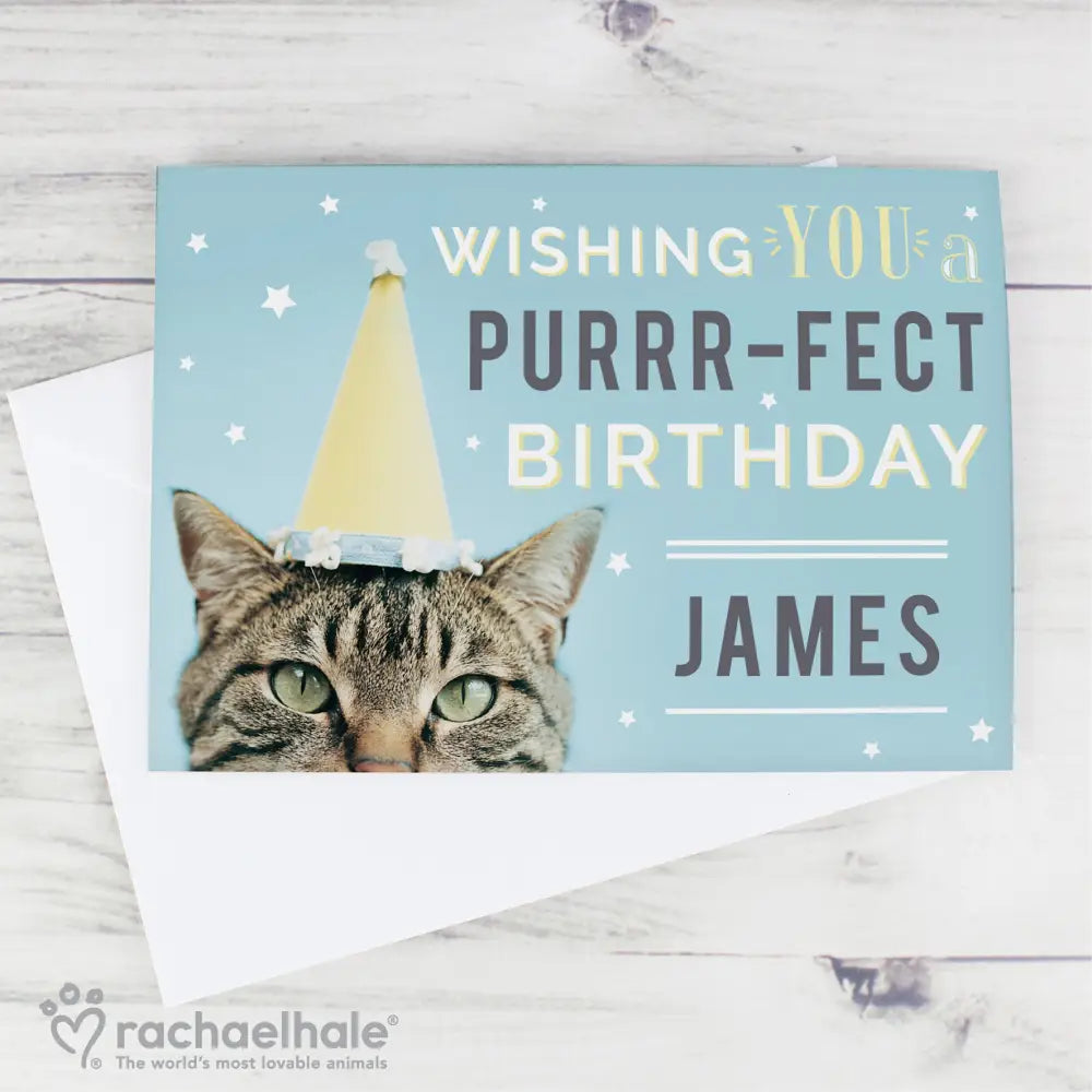 Greetings Cards Personalised Rachael Hale Purr-fect Birthday Card