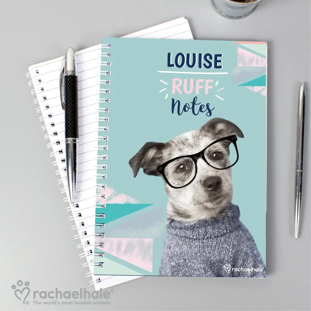 Stationery & Pens Personalised Rachael Hale 'Ruff Notes' Dog A5 Notebook