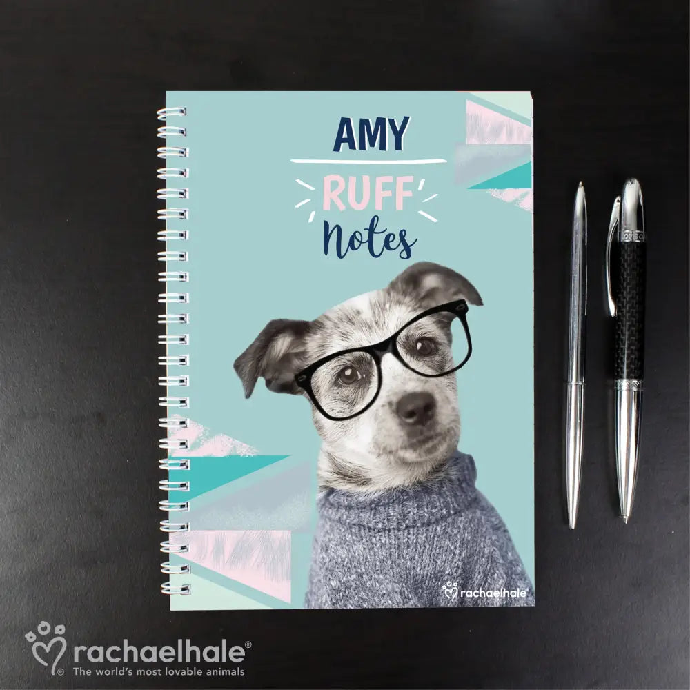 Stationery & Pens Personalised Rachael Hale 'Ruff Notes' Dog A5 Notebook