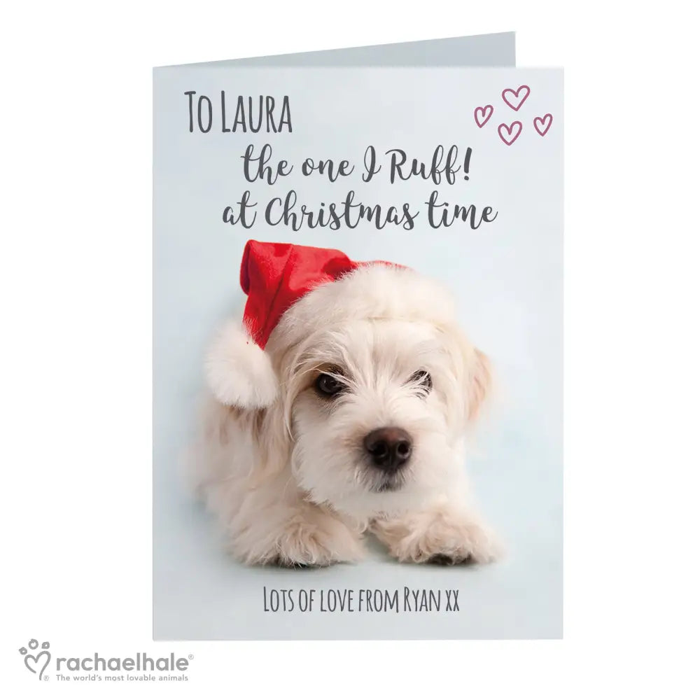 Greetings Cards Personalised Rachael Hale Terrier Christmas Card
