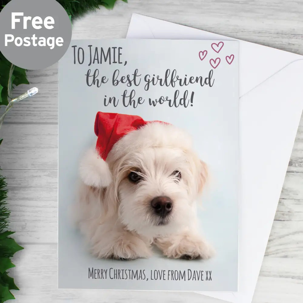Greetings Cards Personalised Rachael Hale Terrier Christmas Card