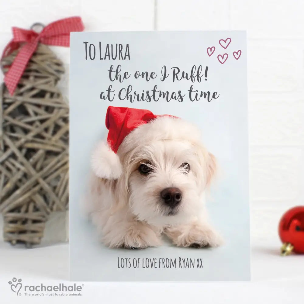 Greetings Cards Personalised Rachael Hale Terrier Christmas Card