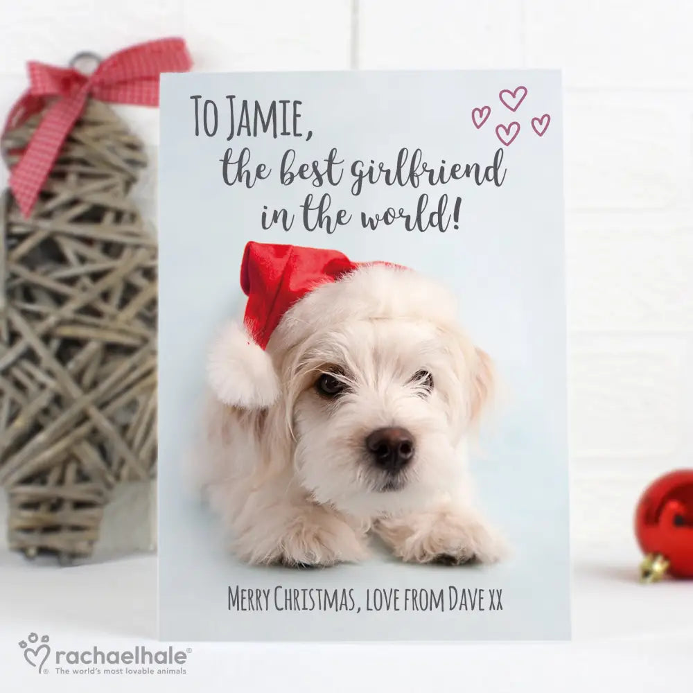 Greetings Cards Personalised Rachael Hale Terrier Christmas Card