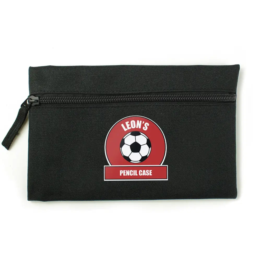 Stationery & Pens Personalised Red Football Fan Pencil Case