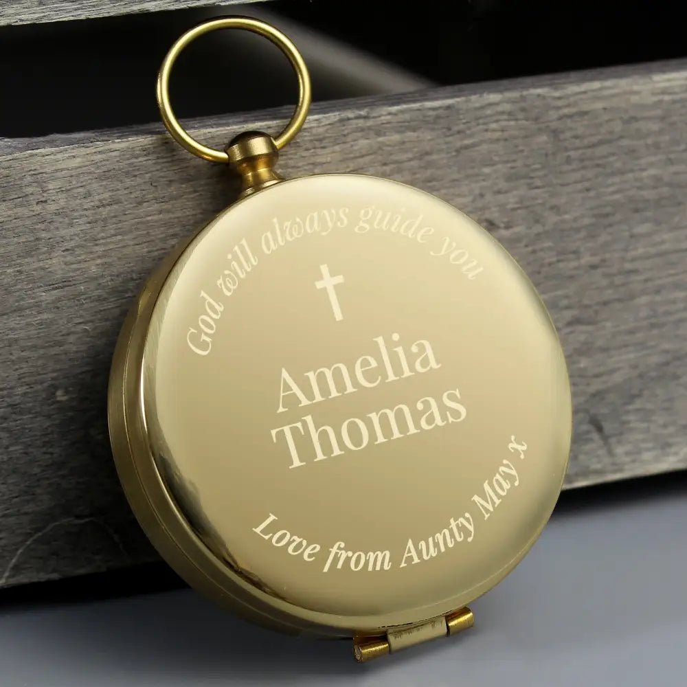 Keepsakes Personalised Religious Compass