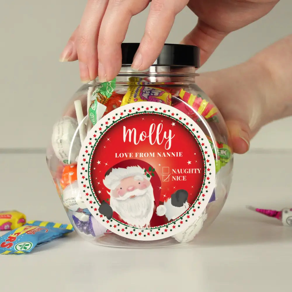 Confectionery Personalised Santa Christmas Sweet Jar