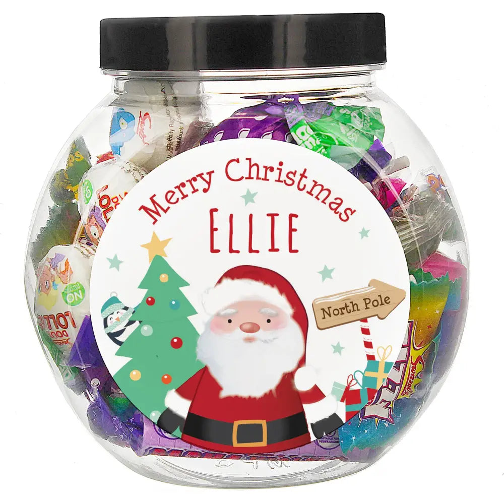 Confectionery Personalised Santa Sweet Jar