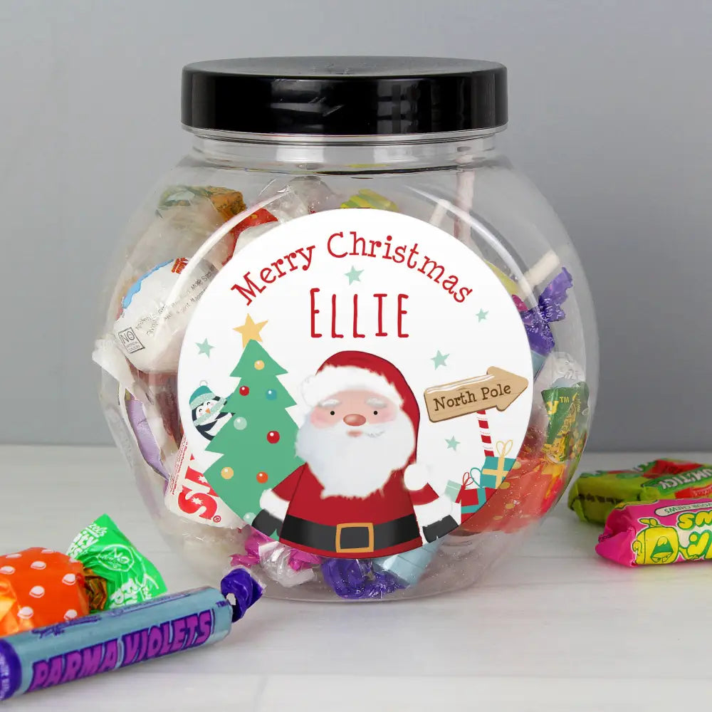 Confectionery Personalised Santa Sweet Jar
