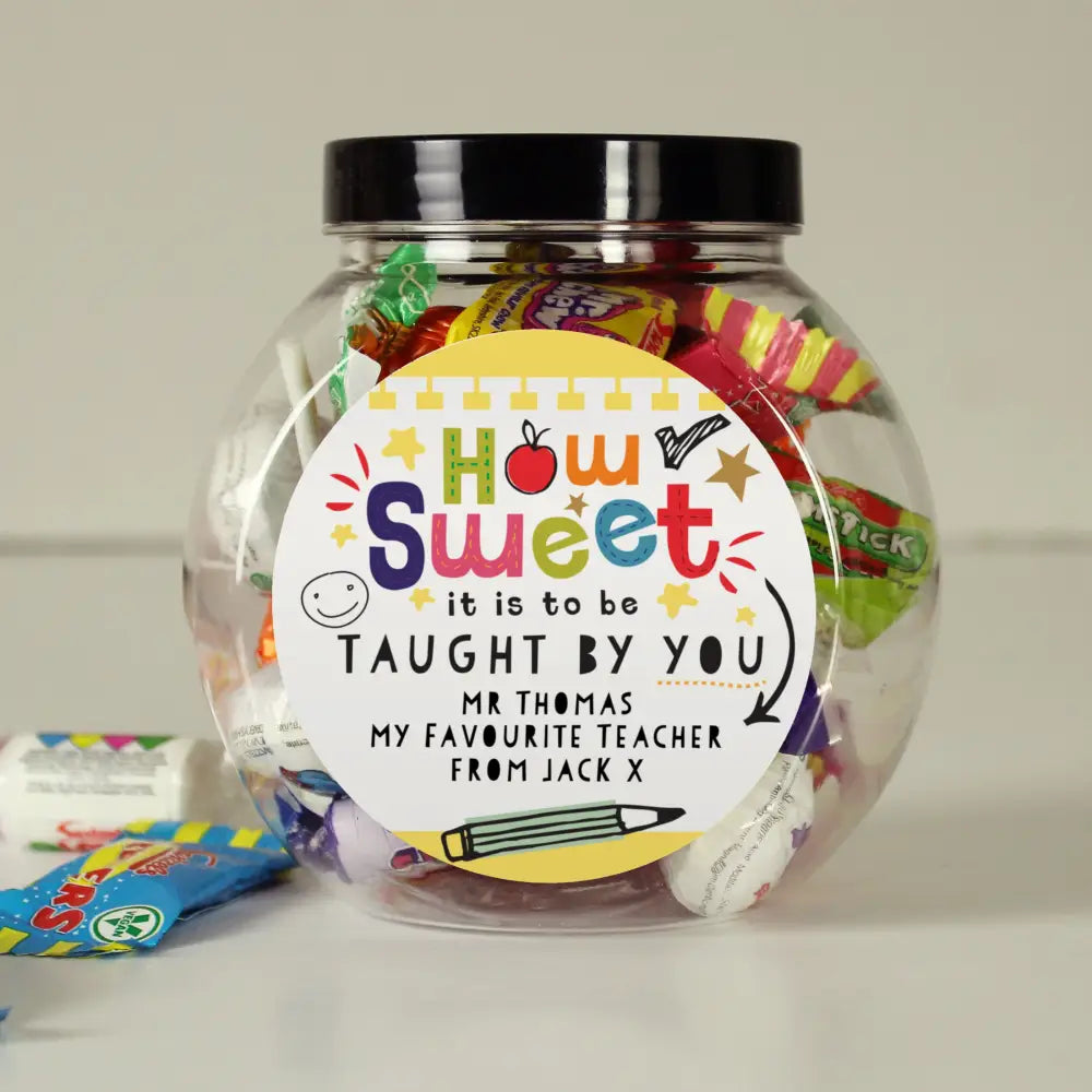 Confectionery Personalised Shape Little Minds Sweet Jar