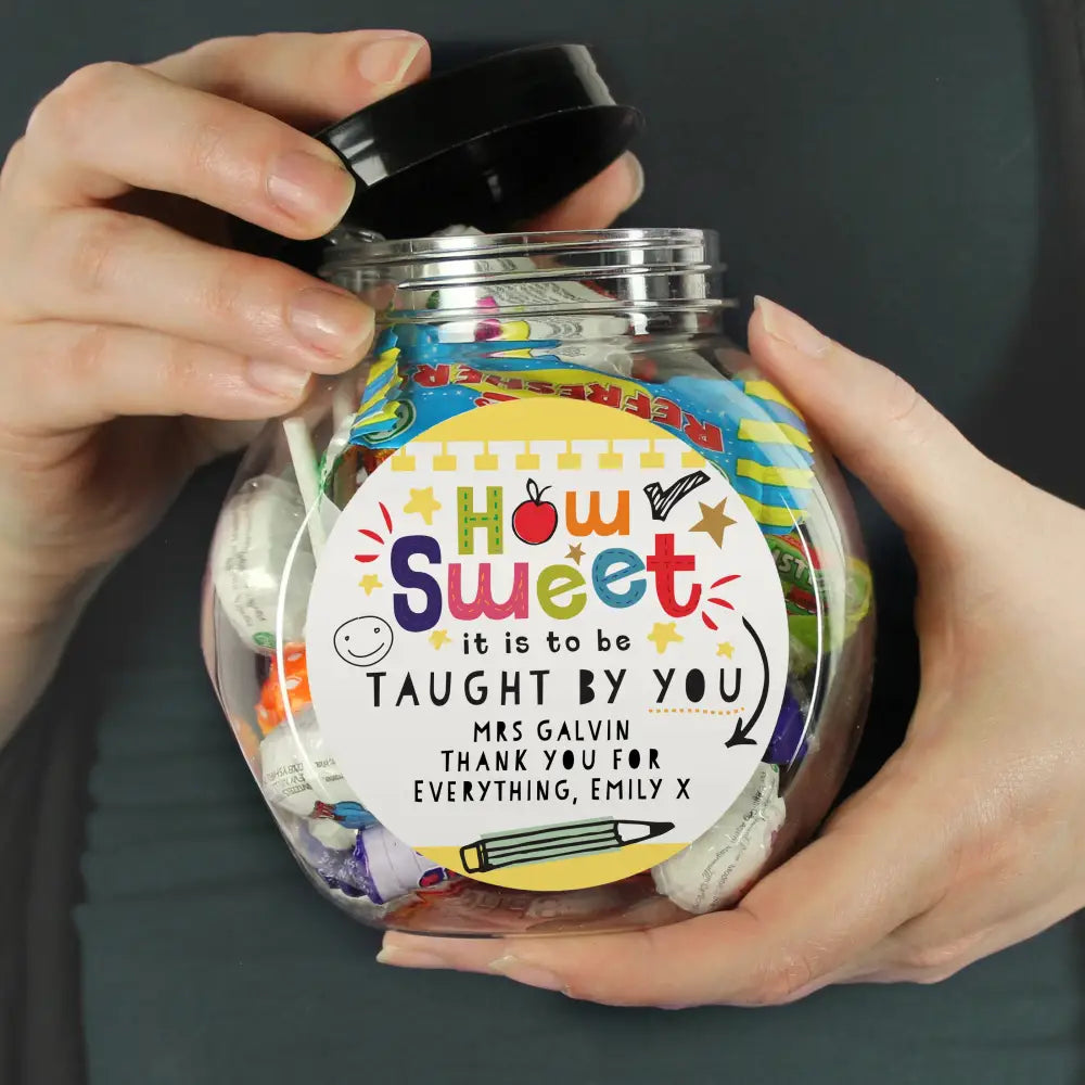 Confectionery Personalised Shape Little Minds Sweet Jar