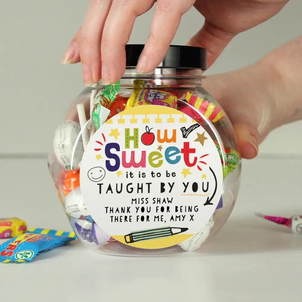 Confectionery Personalised Shape Little Minds Sweet Jar