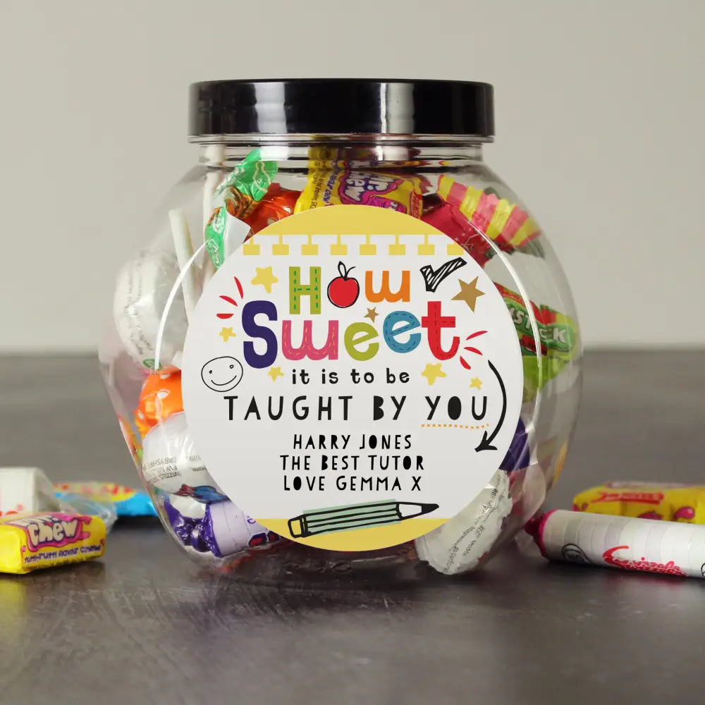 Confectionery Personalised Shape Little Minds Sweet Jar