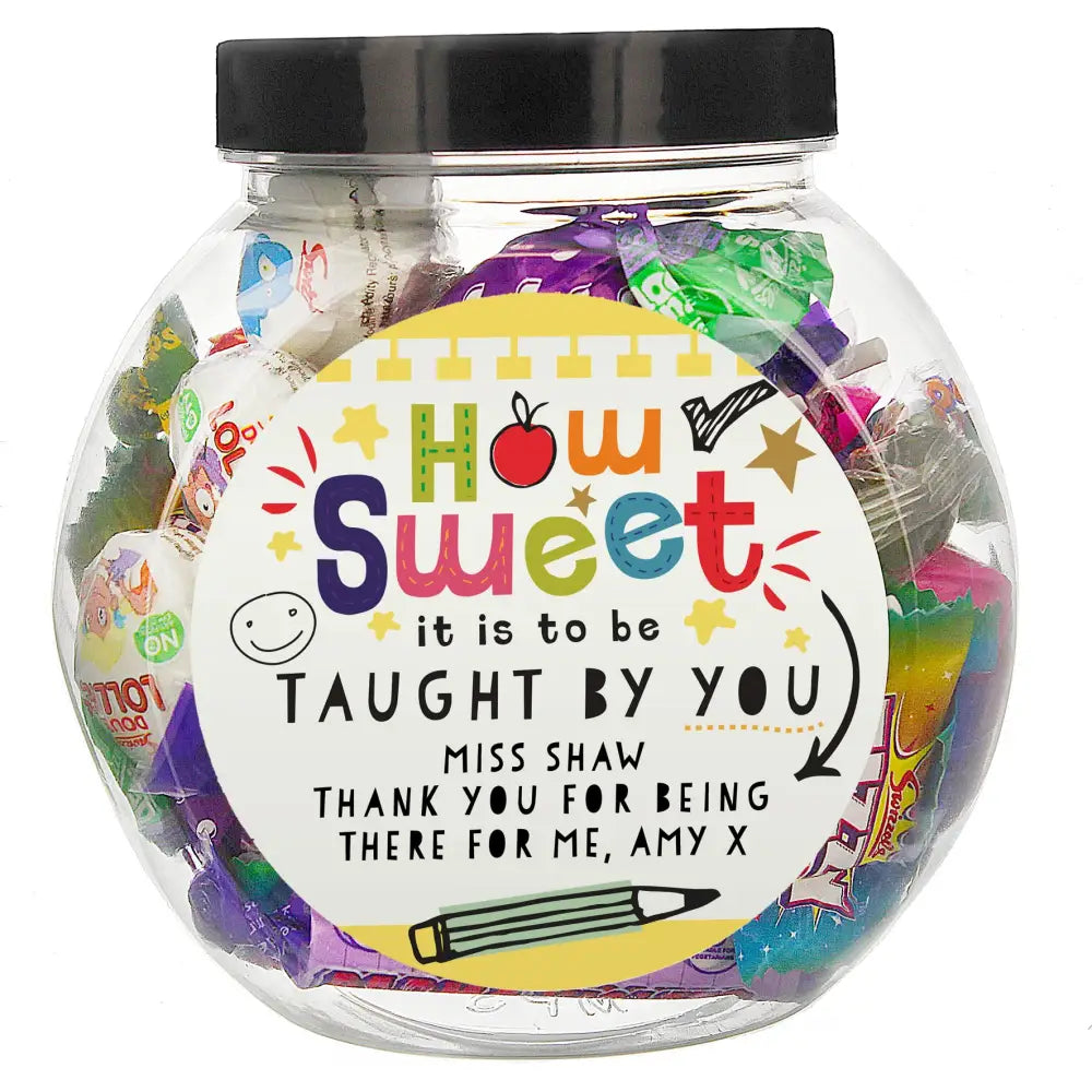 Confectionery Personalised Shape Little Minds Sweet Jar