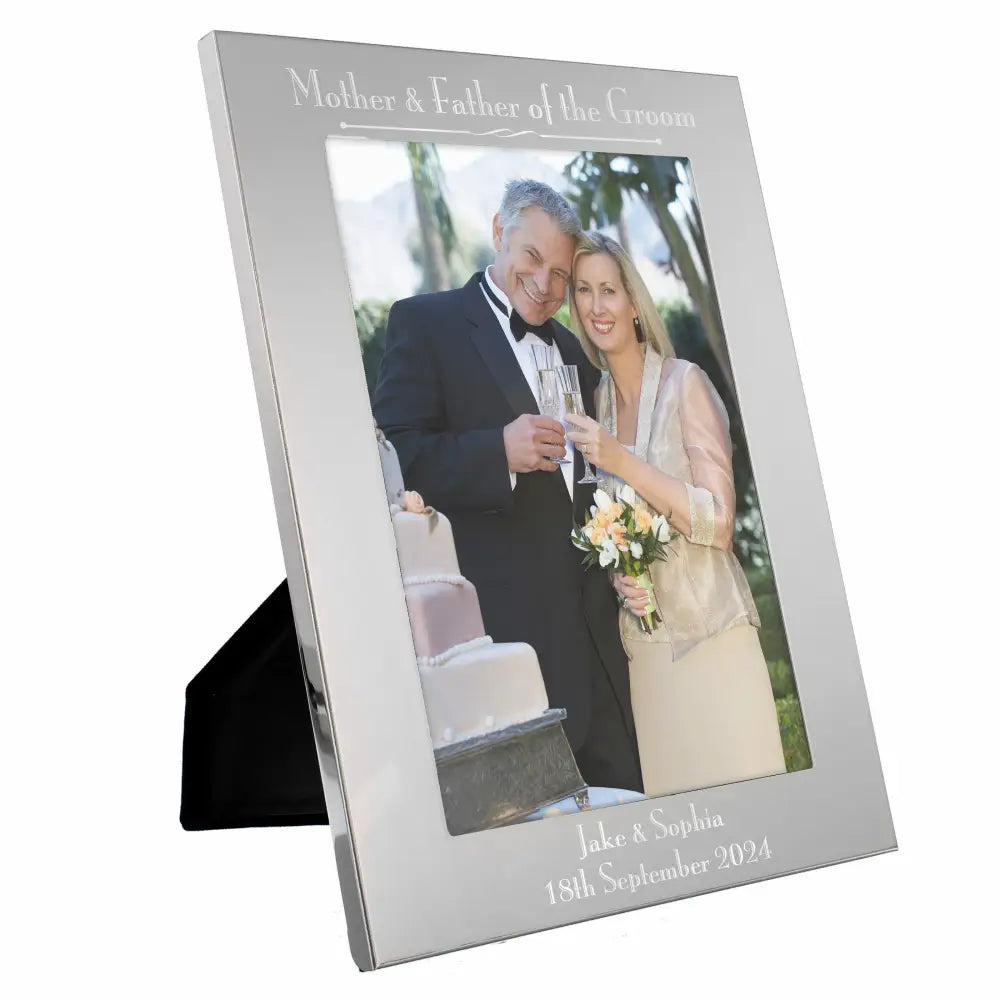 Photo Frames, Albums and Guestbooks Personalised Silver 5x7 Decorative Mother & Father of the Bride Photo Frame