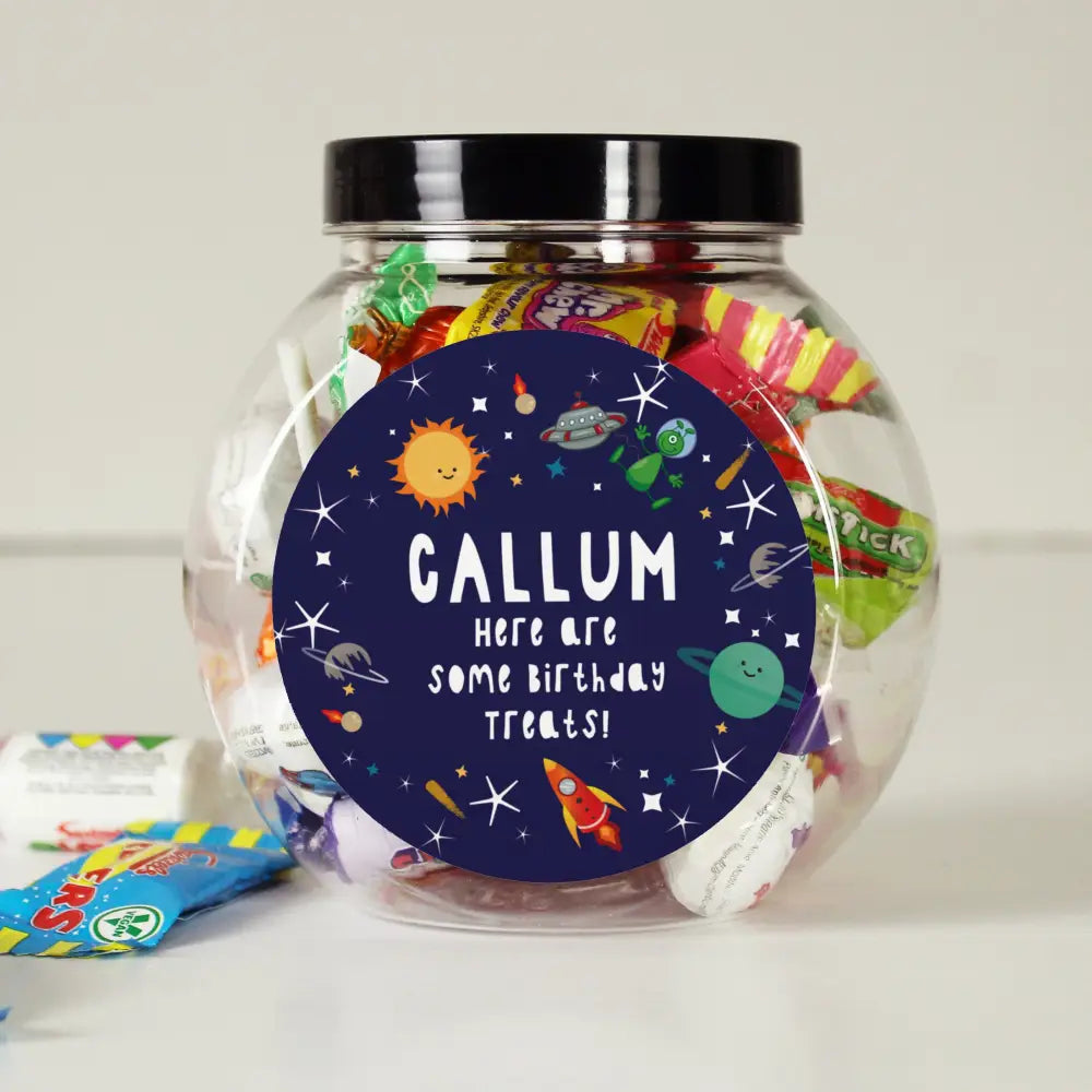 Confectionery Personalised Space Sweet Jar