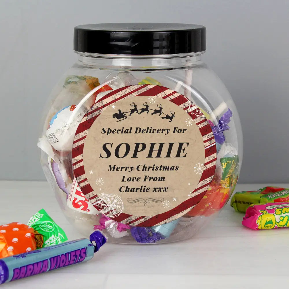 Confectionery Personalised Special Delivery Sweet Jar