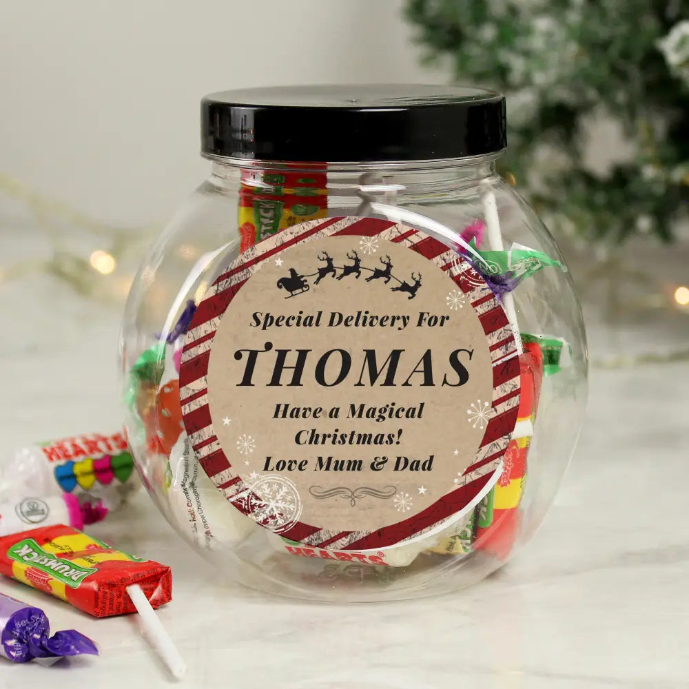 Confectionery Personalised Special Delivery Sweet Jar