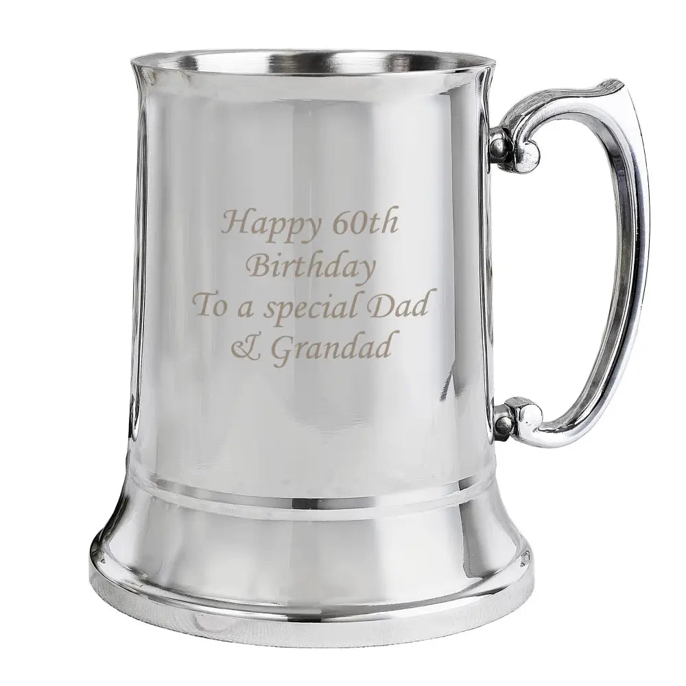Glasses & Barware Personalised Stainless Steel Tankard
