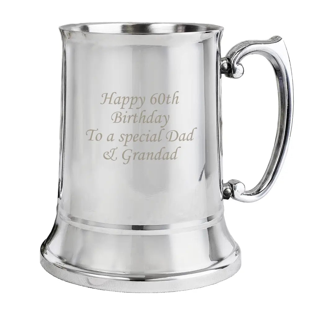 Glasses & Barware Personalised Stainless Steel Tankard