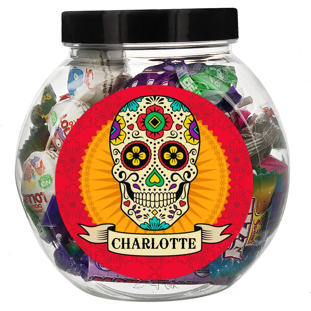 Confectionery Personalised Sugar Skull Sweet Jar