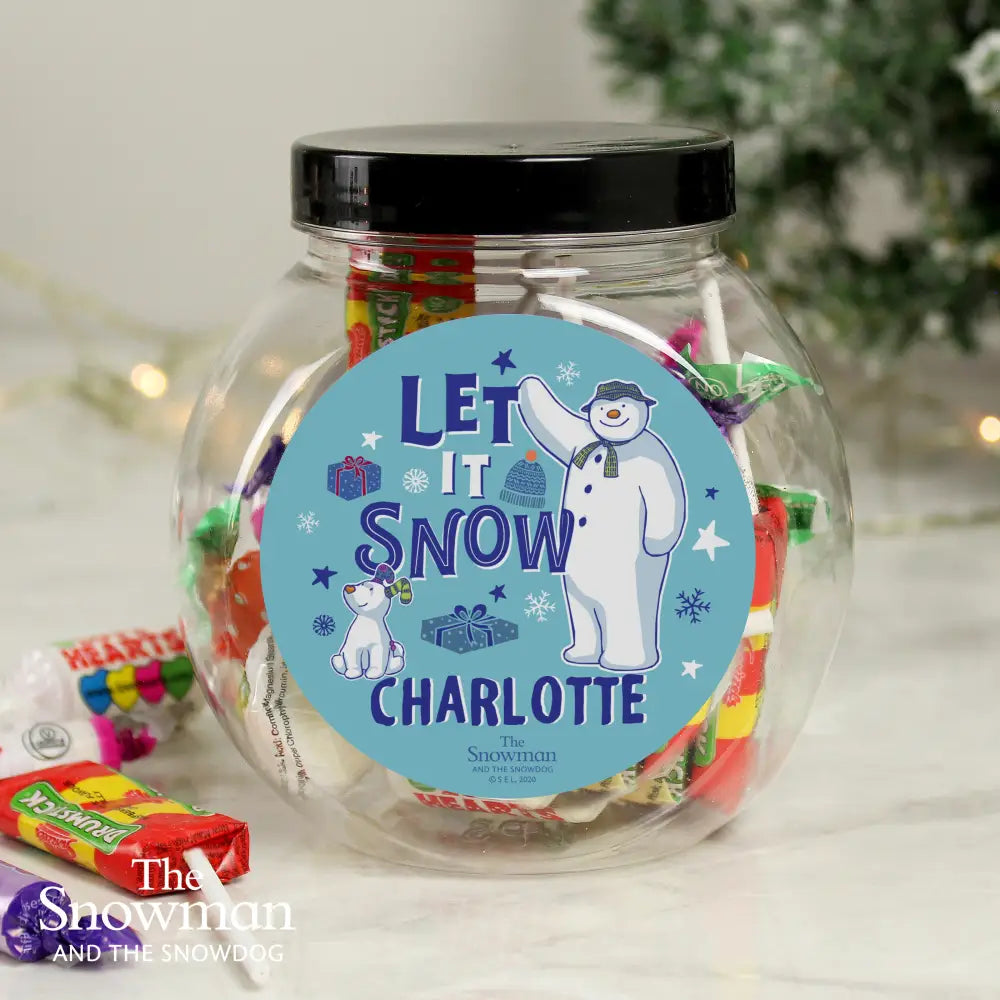 Licensed Products Personalised The Snowman and the Snowdog Sweet Jar
