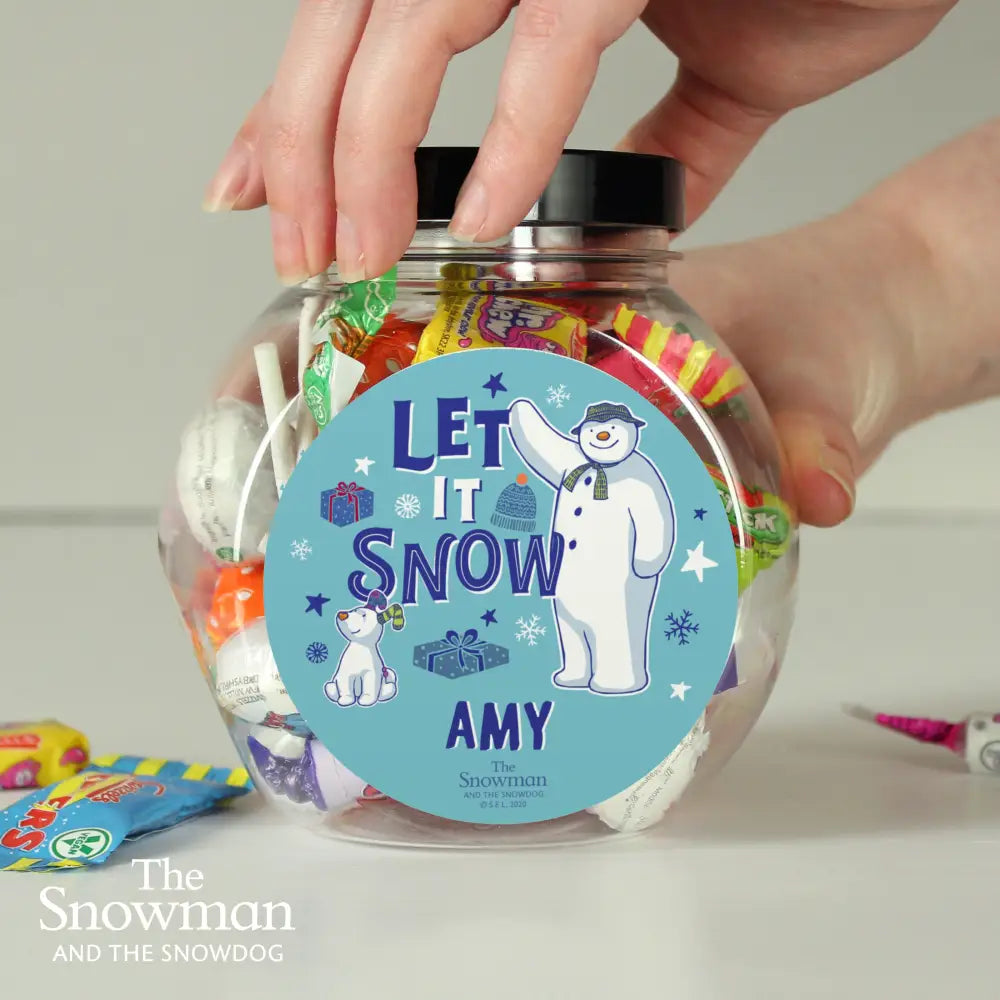 Licensed Products Personalised The Snowman and the Snowdog Sweet Jar