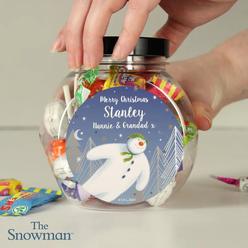 Confectionery Personalised The Snowman Magical Adventure Sweet Jar