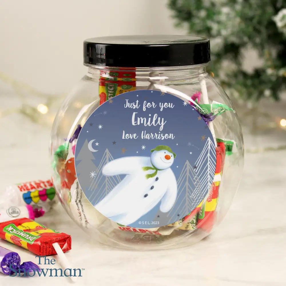 Confectionery Personalised The Snowman Magical Adventure Sweet Jar