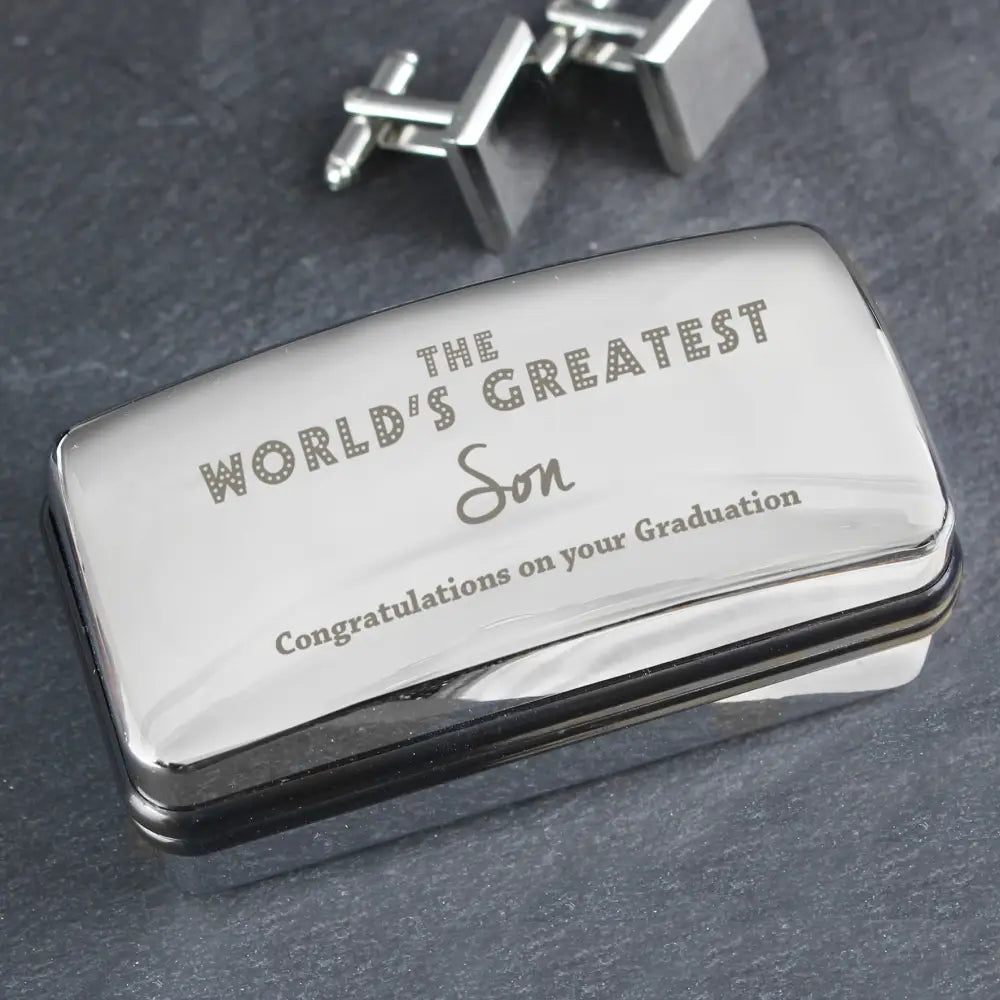Jewellery Personalised 'The World's Greatest' Cufflink Box