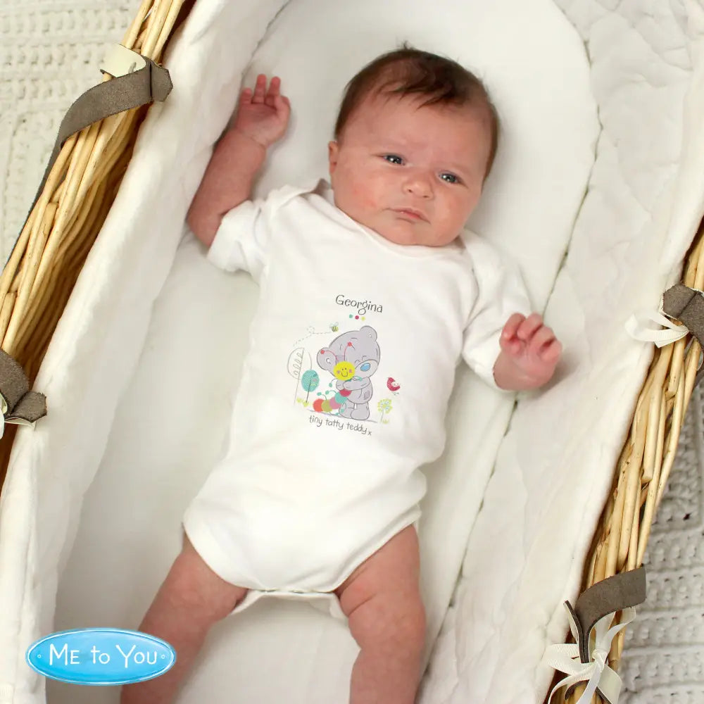 Clothing Personalised Tiny Tatty Teddy Cuddle Bug 0-3 Months Baby Vest