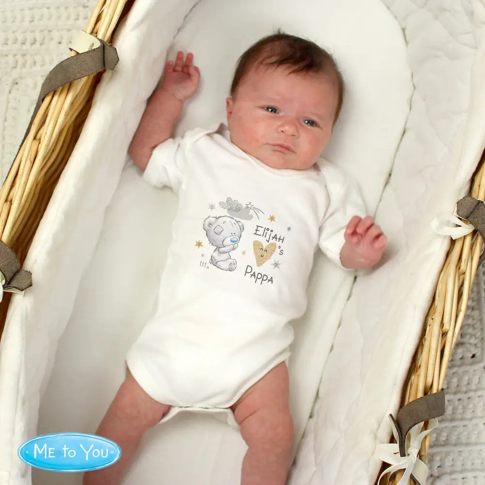 Licensed Products Personalised Tiny Tatty Teddy I Heart 0-3 Months Baby Vest